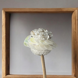 ビーズのボールフラワースティック2本【Maloon No.1-1-3】 5枚目の画像