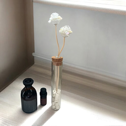 ビーズのボールフラワースティック2本【Maloon No.1-1-3】 4枚目の画像