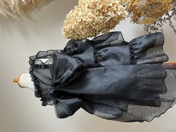 七五三用被布 被布ドレス メロウ ブラック 子供服 cocoawaffle