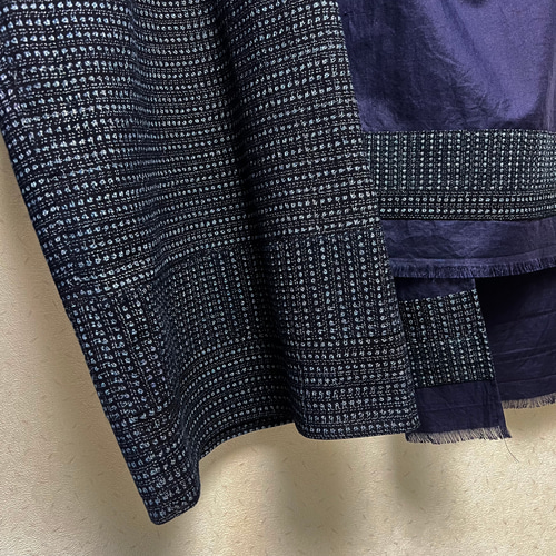 絣リメイク　カフス付きパンツ 絣リメイク カフス付きパンツ