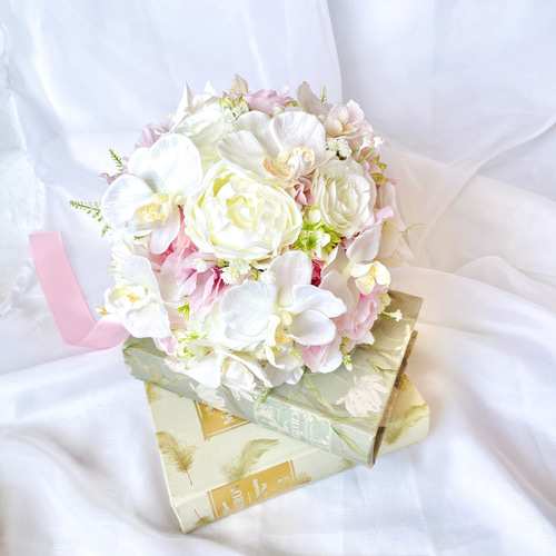 【専用ページ】コチョウランのウェディングブーケ＆ブートニア 結婚式 前撮り 専用ページ】コチョウランのウェディングブーケ＆ブートニア