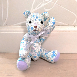 【国内作家様】花柄ドレスのテディベア ハウステンボス くま ぬいぐるみ テディベア 限定 マスコット 花柄