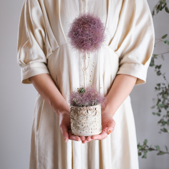 スモークツリー＊ふわふわ夏のスワッグ〜34 cm スモークツリー＊ふわふわ夏のスワッグ〜34 cm