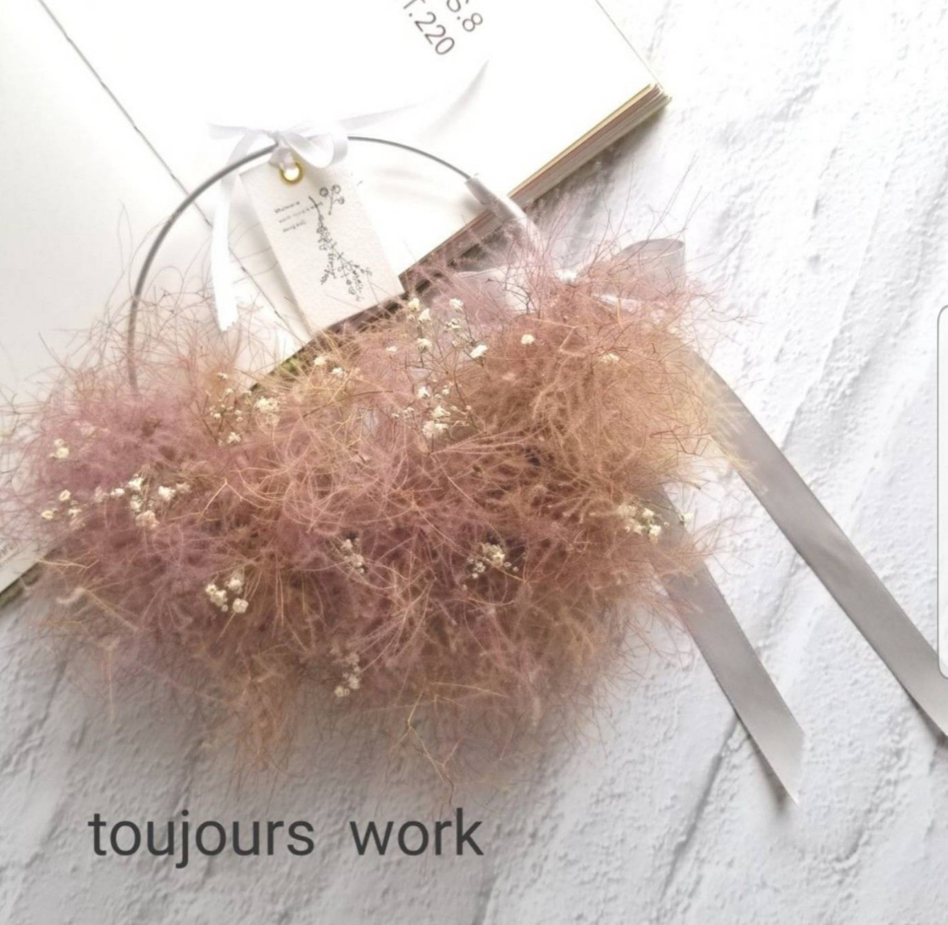 スモークツリーリース◇ナチュラル ドライフラワー toujours