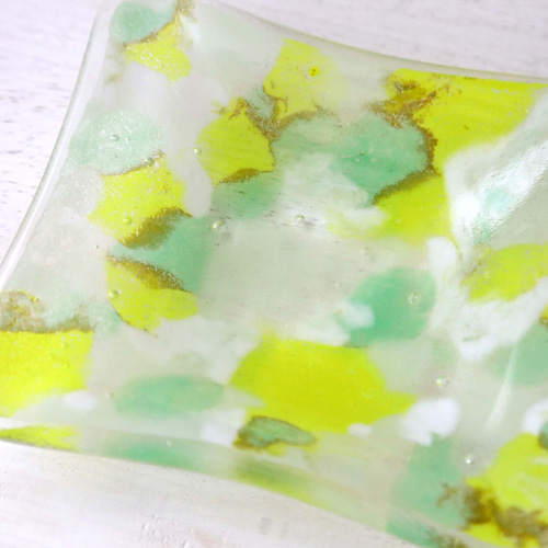 ガラスの小皿「森のさざめき」 小皿 clearblue, clearsky 通販