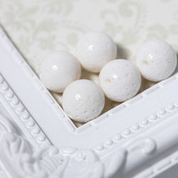 天然コーラル 珊瑚 サンゴ 10mm 5粒 粒売り 両穴 天然ホワイト