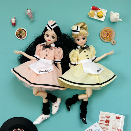柔らかい リカちゃん セット ダイナーワンピース ブライス H's その他人形 着せ替え服・アウトフィット
