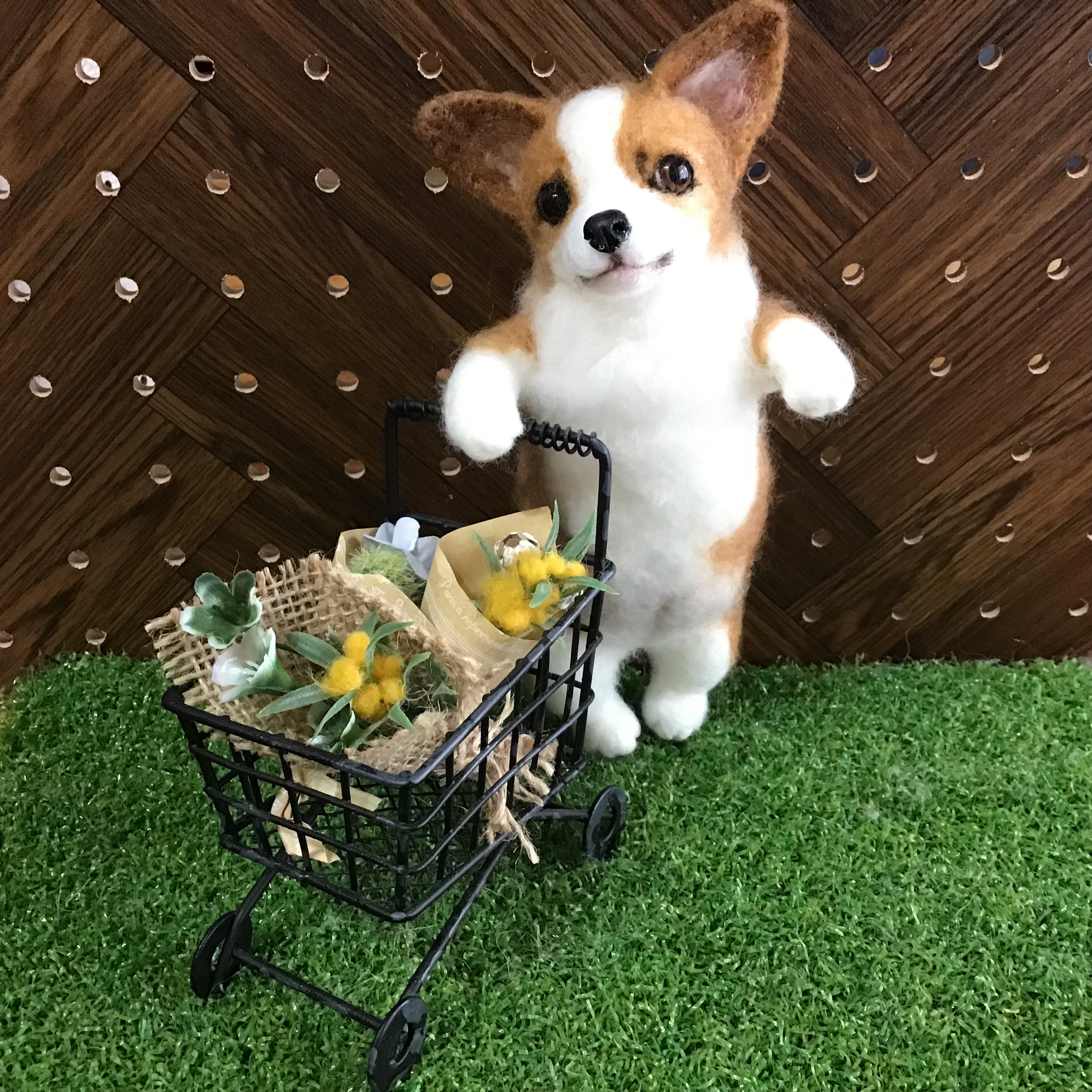お買い物コーギー❣️ Ω 羊毛フェルト