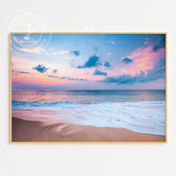 パステルビーチ 波打ち際 サンセット 癒しの海景色 夏のリゾート