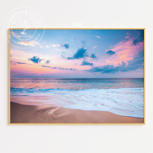 アートポスター 青い海の波 ビーチ写真 海景 サーフアート おしゃれ