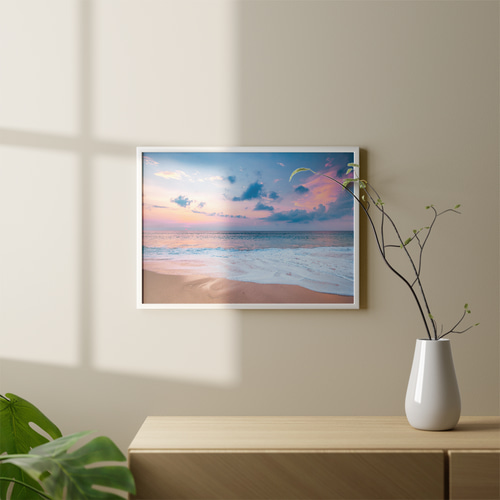 アートポスター 青い海の波 ビーチ写真 海景 サーフアート おしゃれ