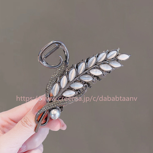 麦の穂つかみ具優雅な雰囲気大ヘアピン女性後頭部クリップヘア