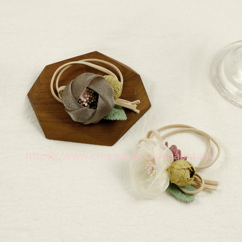 森系シュシュフラワーヘアゴム2024新型夏のヘアアクセ