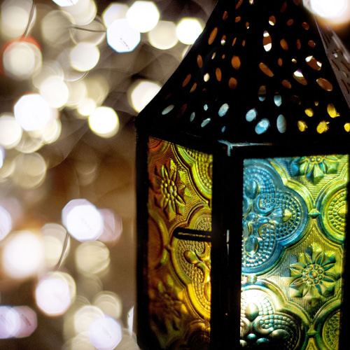 手作りの継ぎ合わせガラスキャンドルホルダー/ステンドグラス