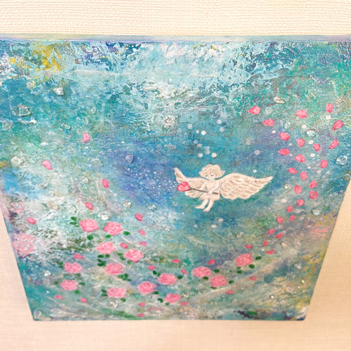 薔薇園の天使 （原画） 絵画 vega 通販 17941375｜Creema(クリーマ)