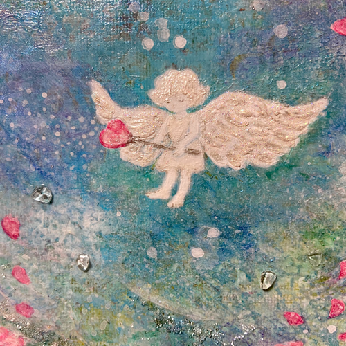 薔薇園の天使 （原画） 絵画 vega 通販 17941375｜Creema(クリーマ)