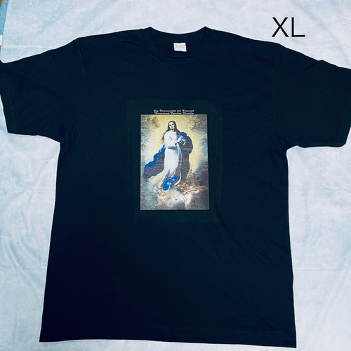 ムリーリョ 無原罪の御宿り マリア様 綿Tシャツ XLサイズ黒 Tシャツ