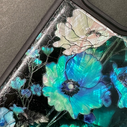 適用於 iPhone 16 的珍珠母貝風格個人化天然貝殼手機殼，柔軟，花卉圖案，防震保護套，044B 第5張的照片