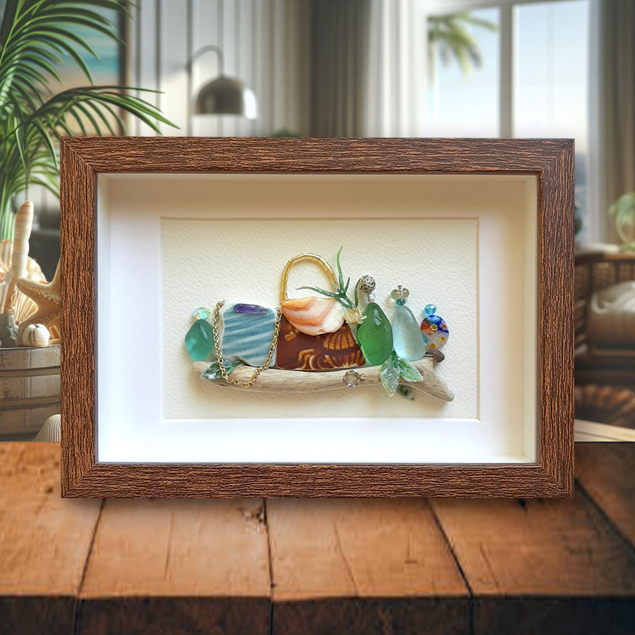 ハンドバッグと香水瓶