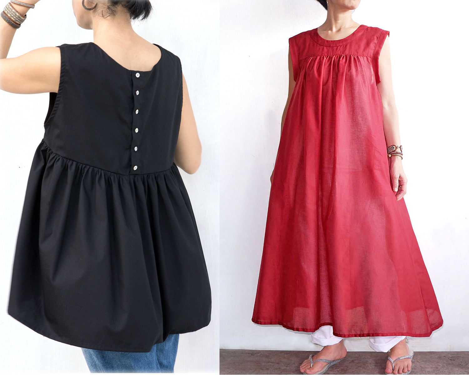 夏の福袋♪4,600円もお得♪（ガーゼワンピース×バックボタンプルオーバー）