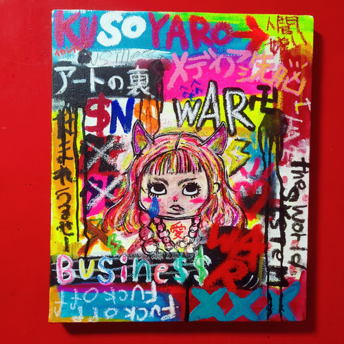 赤いスカーフ油絵F8（455×380mm）