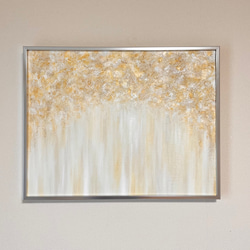 Garden 抽象画 (F6)/北欧/モダン/黄色/イエロー/ゴールド/金