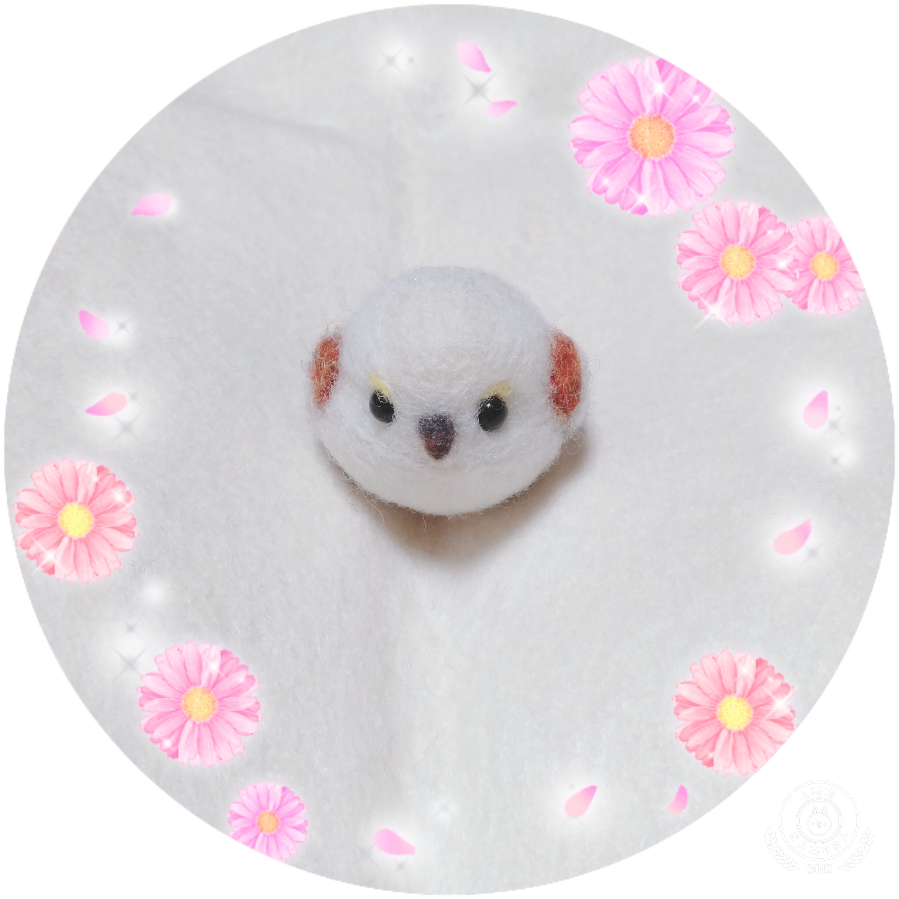 シマエナガちゃん チャーム /羊毛フェルト 動物 マスコット