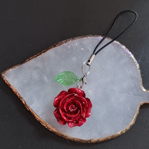 雅　薔薇ハートキーホルダー 雅様専用 薔薇ハートキーホルダー