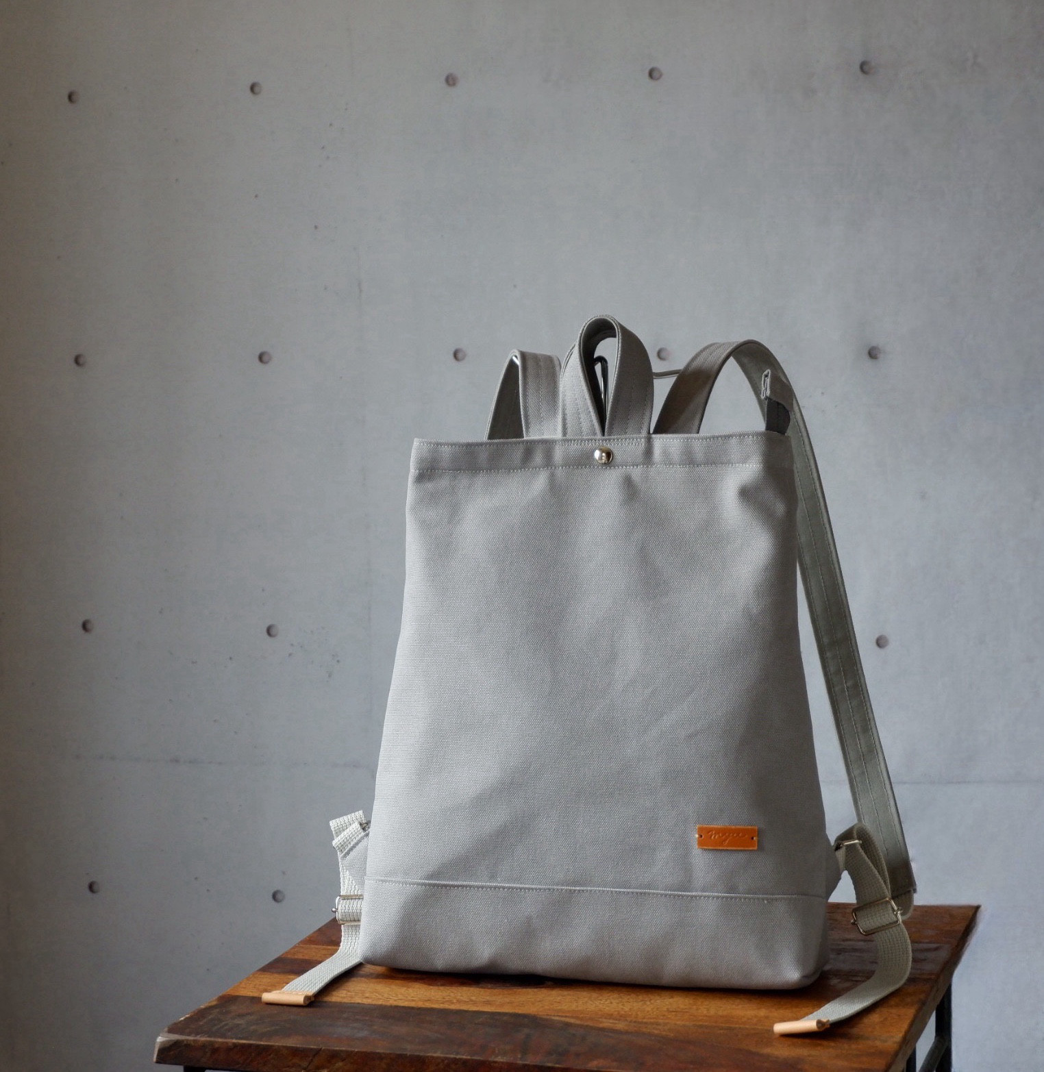 毎日のリュック/A4◇ストームグレー◇倉敷帆布 8,424円
