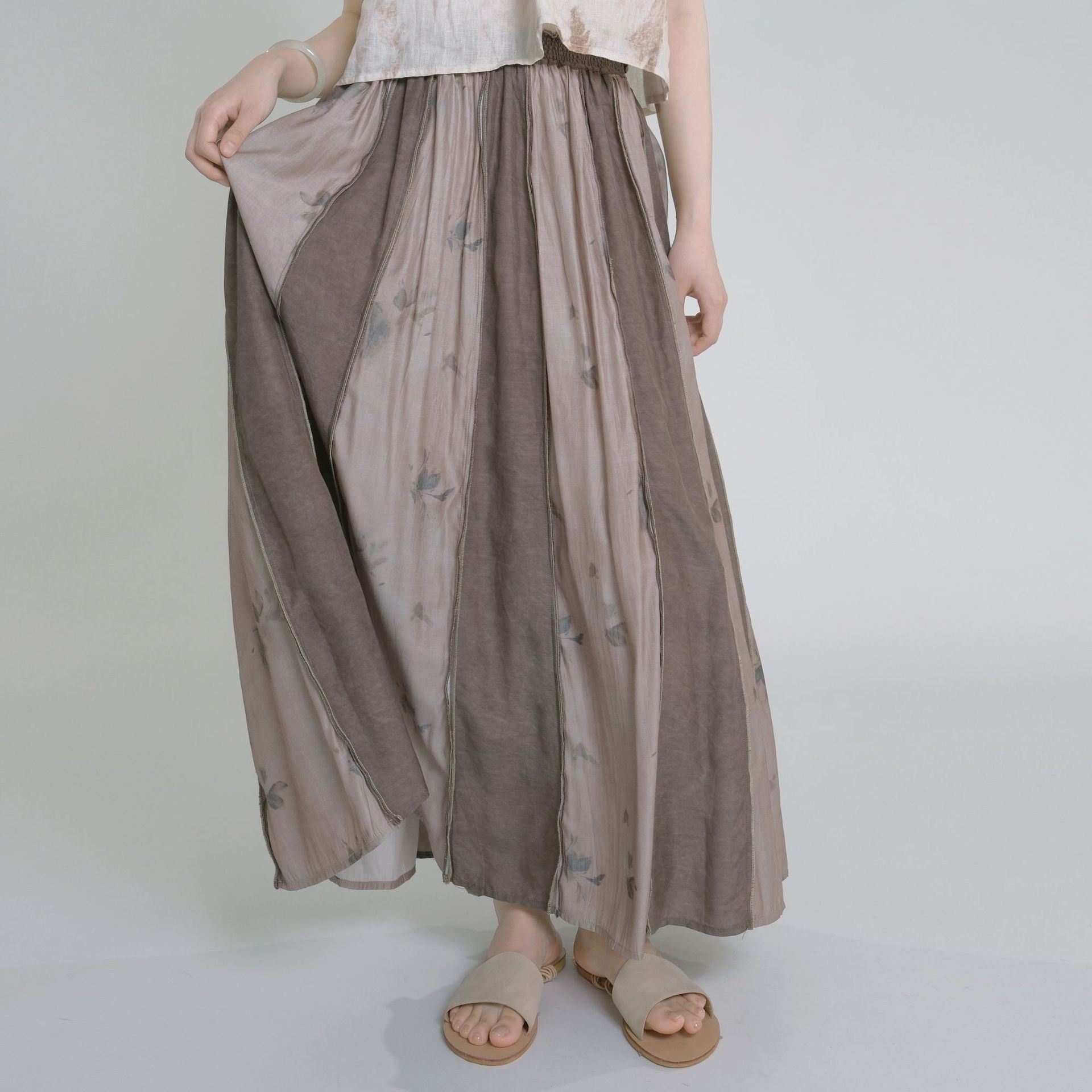 【受注製作】新作・天然涼しい素材で・高級スカート