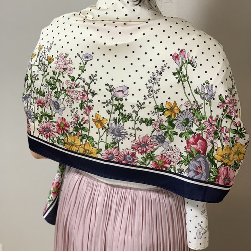 母の日 花柄スカーフ 大判スカーフ ショール ストール ストール