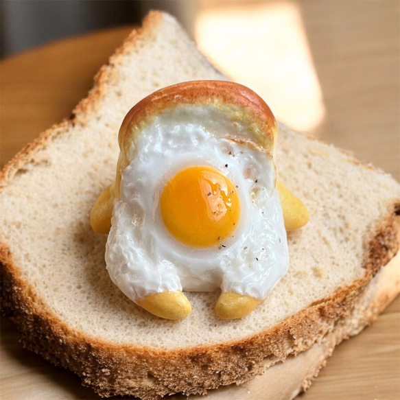 惣菜系トースト＊フェイクフード＊食品サンプル 元祖エグパン》 Egg pan♡chu フィギュア 置き物 食品サンプル