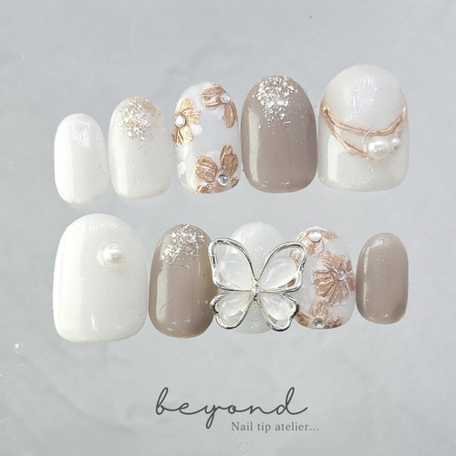 翌日発送＊ ニュアンスフラワーデザイン♪/サイズオーダー 夏ネイル  