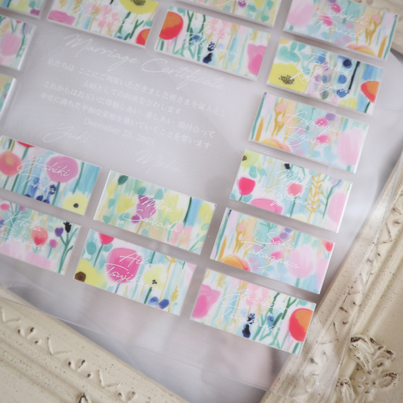 メッセージが書きこめる結婚証明書 