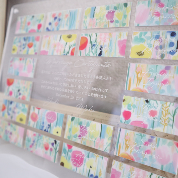 メッセージが書きこめる結婚証明書 