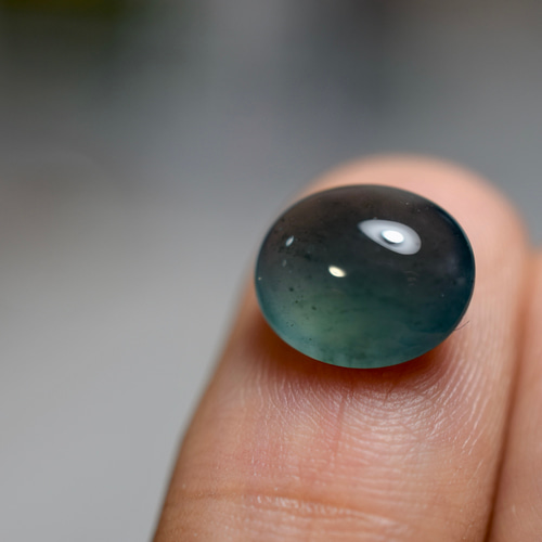 RS7-42 宝石質 深い氷藍緑 天然グアテマラ産 A貨 本翡翠 ルース