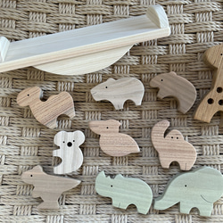 木のおもちゃ　どうぶつバランスシーソー 2枚目の画像