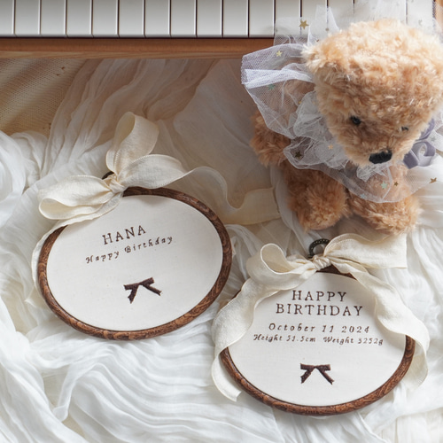 ❁birthday plate❁ バースデープレート ネームプレート 刺繍