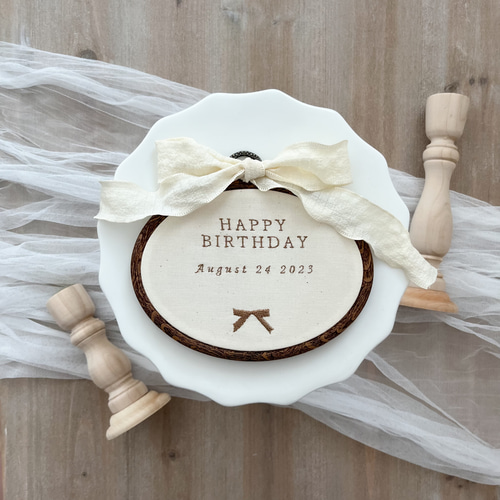 ❁birthday plate❁ バースデープレート ネームプレート 刺繍