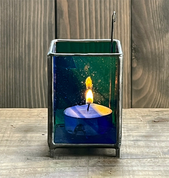 Eisch ガラス製キャンドルスタンド アンティークシートガラスキャンドルホルダー57シンプル-D