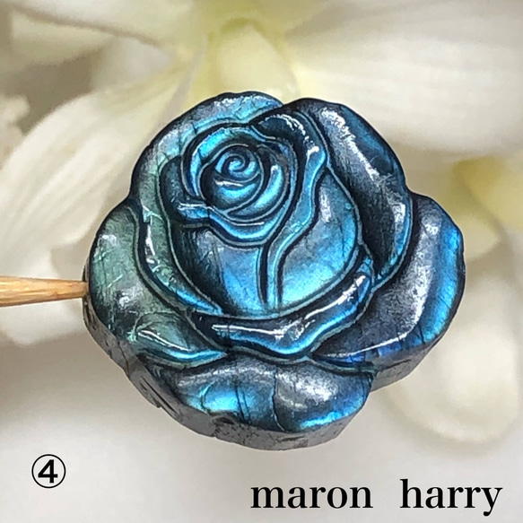 天然石ラブラドライトパーツ 薔薇 No.2242 - メルカリ 天然石