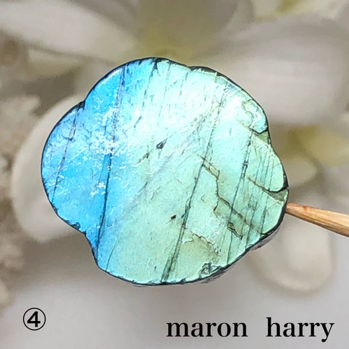 天然石ラブラドライトパーツ 薔薇 No.2242 天然石ラブラドライトパーツ