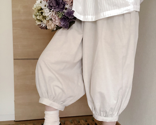 古布 秋待ち 貼り貼り、ちくちく、襤褸バルーンパンツ