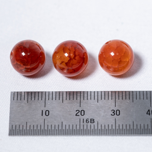 A5 レッドドラゴンアゲート 3粒 10mm 赤龍紋瑪瑙 めのう天然石