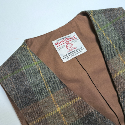 Harris Tweed チェック柄ベスト Harris Tweed チェック柄ベスト
