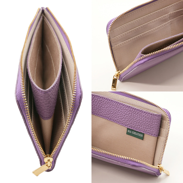 ドイツシュリンク 薄くて軽い L字ファスナー 長財布 ピンクローズ （型番1028） ドイツシュリンク ピンクローズ