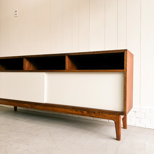 昭和レトロ ミッドセンチュリー ヤマコ 飾り棚 サイドボード ディスプレイラック m20253025328_1.jpg?1708319173