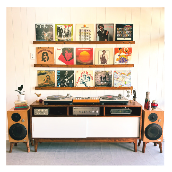 BROWN'S AUDIO BOARD【WHITE】サイズ変更可能 本棚 レコード収納