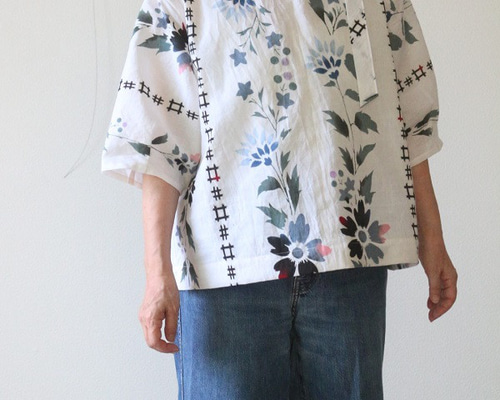 着物リメイク ハンドメイド ブラウスシャツ winepart12 R321 着物リメイク シャツブラウス 型紙 - RYO-OTUKAI'S GALLERY