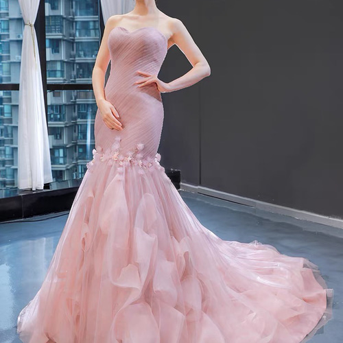 チューブトップバイカラーチュールウェディングドレス結婚式 楽天市場】チューブトップ（ウェディングドレス｜レディース
